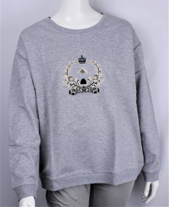 Alice & Lily sweatshirt w embroidered queen bee grey STYLE : AL/QBEE/GRY